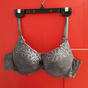 XOXO Bra Push Up Brassiere Sexy Underwear, Size 34B, Grey Color